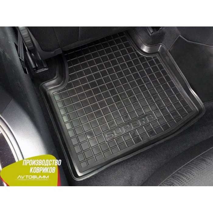 Коврики SKODA SUPER B  2001-2008 / 2008-2014 / 2014-2024 / 2024+ килимки гумові для шкода Супер Б / резиновые коврики для шкода СуперБ