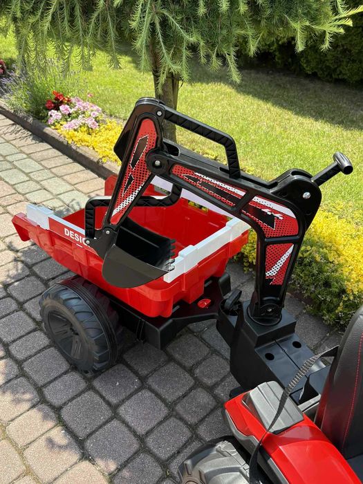 TRAKTOR na Akumulator Dla Dzieci 2X200W 24V7Ah Przyczepka Spychacz Koparka