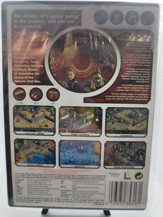 Star Wars Galactic Battlegrounds PC CD-ROM Selado Novo