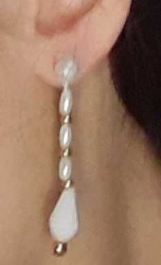 Brincos-Lágrimas brancas