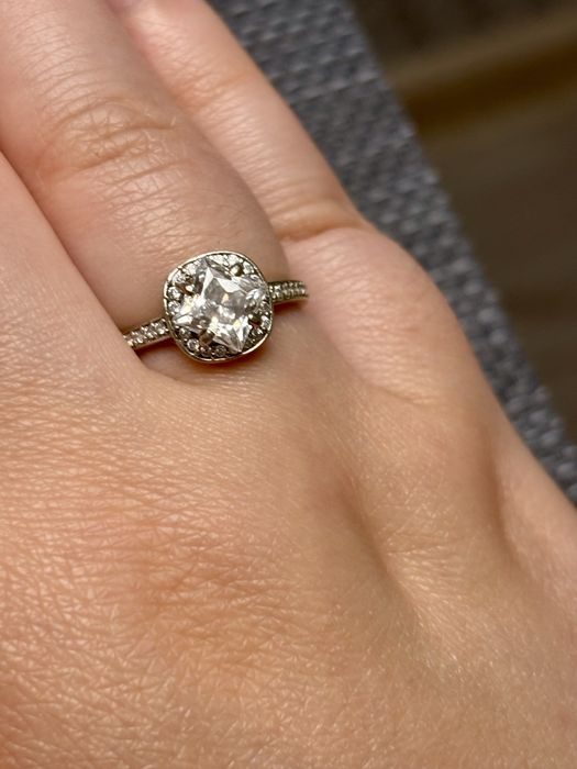 Срібна каблучка 925, кольцо серебро Swarovski | Розмір 16,5–17