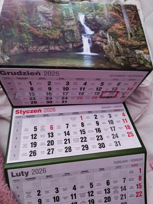Kalendarz trójdzielny na 2026 to.