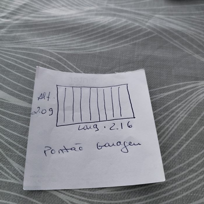 Portao garagem manual