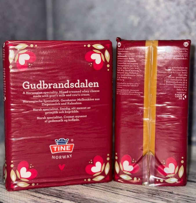Сир Gudbrand з коровячого+козичного молока карамельний червоний 1 кг