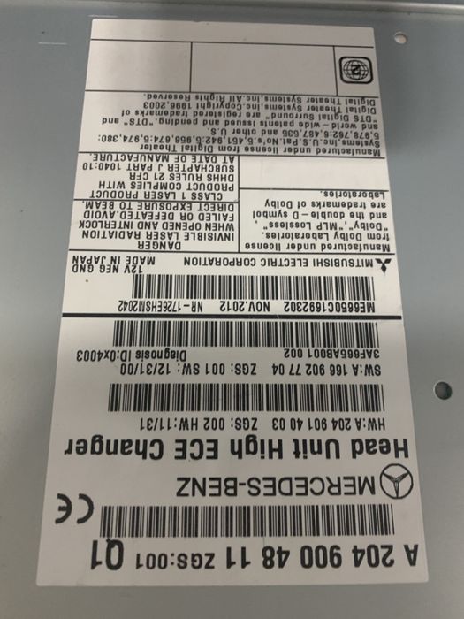 NTG 4.5 мерседес comand  w 204 207 218