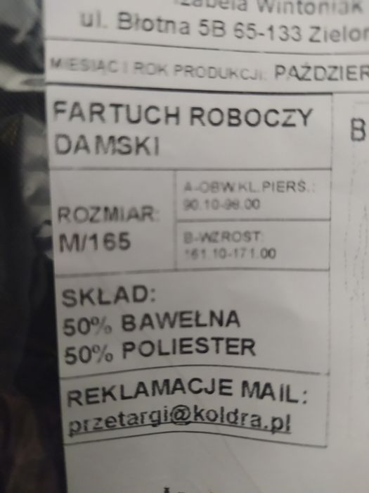 Fartuch roboczy damski