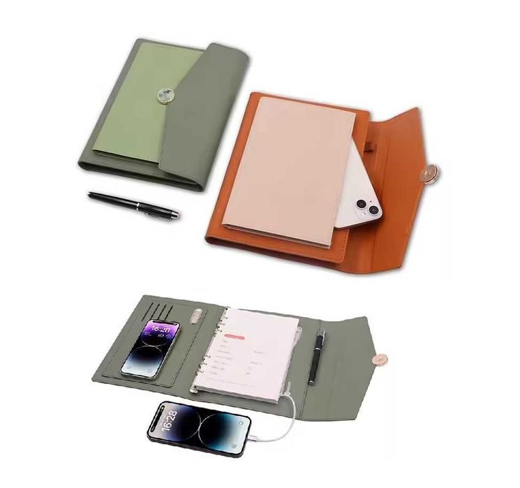 Клатч - смарт щоденник блокнот з зарядкою, Power Bank, USB-флешкою