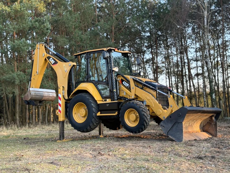 Caterpillar 432F2 Salon Polska 1 Właściciel Klima CAT  432 4w1 Widły skarpówka 2 kopiące JCB 3X 428 4cx Koparko ładowarka CAT
