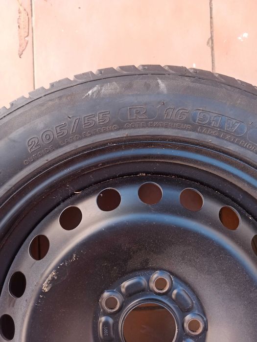 Jante 205/55 R16 ferro com pneu