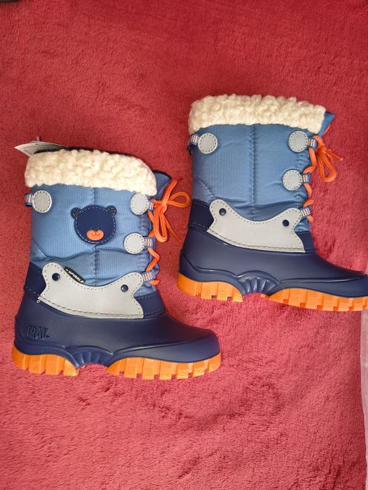 Śniegowce z wełną,Spirale dla chłopca, roz.28, Nowe z metką!