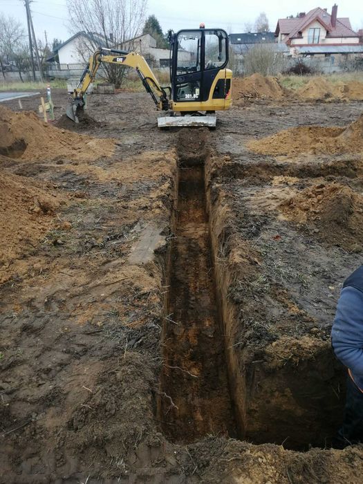 Minikoparka, prace ziemne, młot wyburzeniowy, wywrotka do 3.5 t
