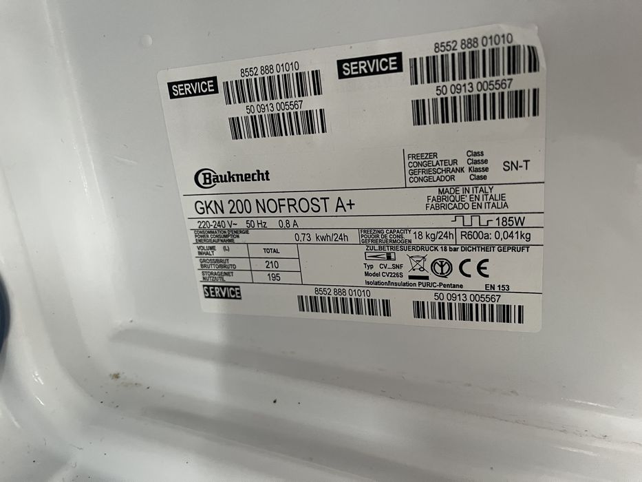 Морозильна камера Bauknecht No frost SQ18 На 6 кошиків.Стан нової.