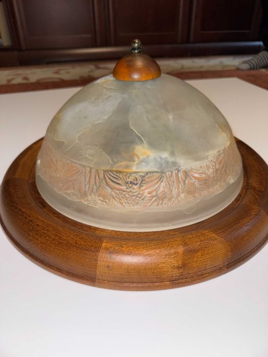 Drewniany plafon rustykalny lampa sufitowa w stylu retro - kpl. 4 szt.