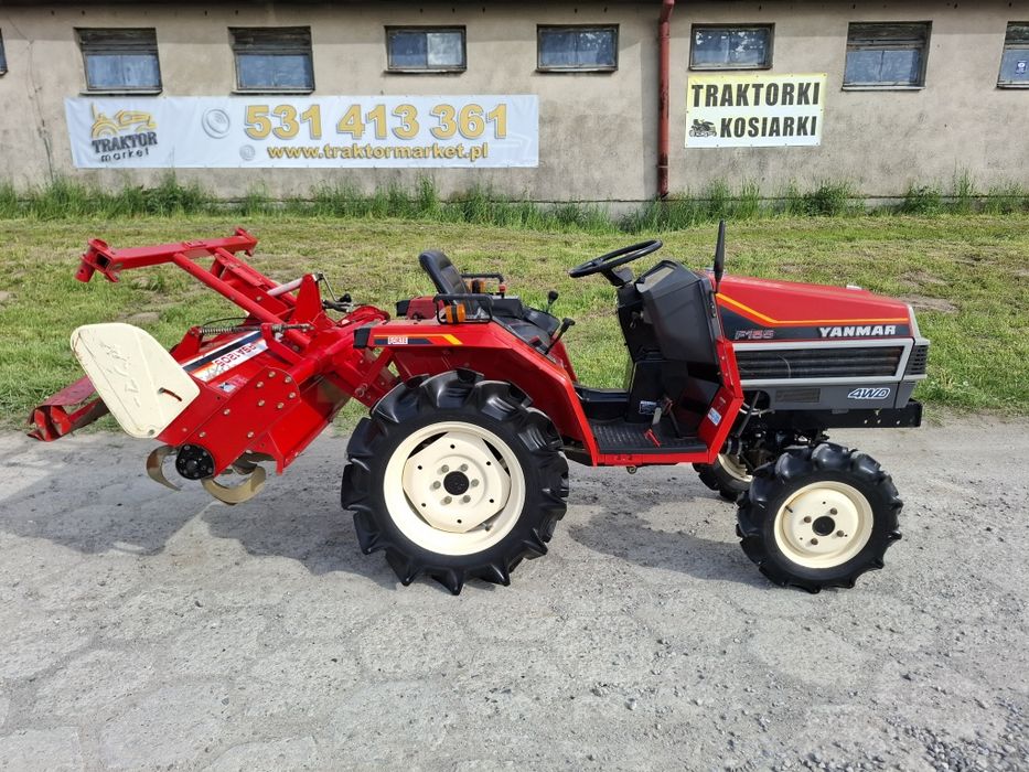 Traktorek japoński 4x4 Yanmar F155 z glebogryzarką piękny stan