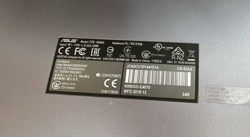 Ноутбук ASUS VivoBook Pro N580G 15.6