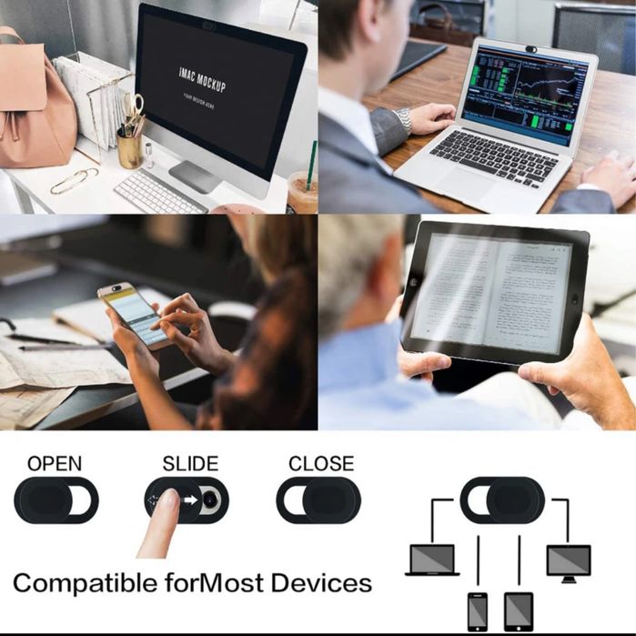 Osłona kamerki 2 szt. zaślepka, ochrona prywatnosci komputer, smartfon