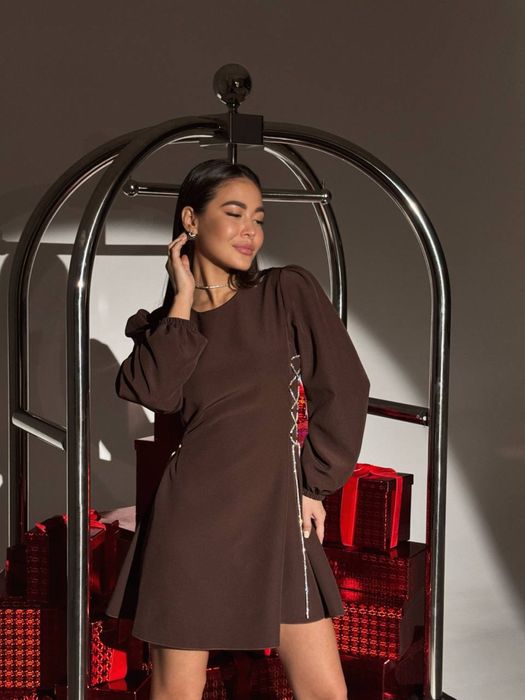 Сукня святкова коричнева новорічна б/у