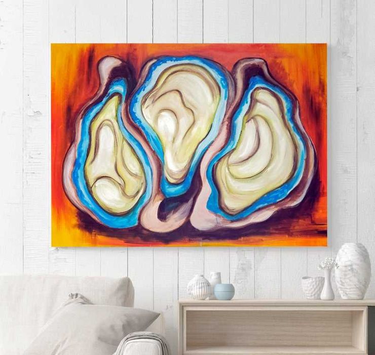 Formas abstratas de ostras 80 × 100 cm