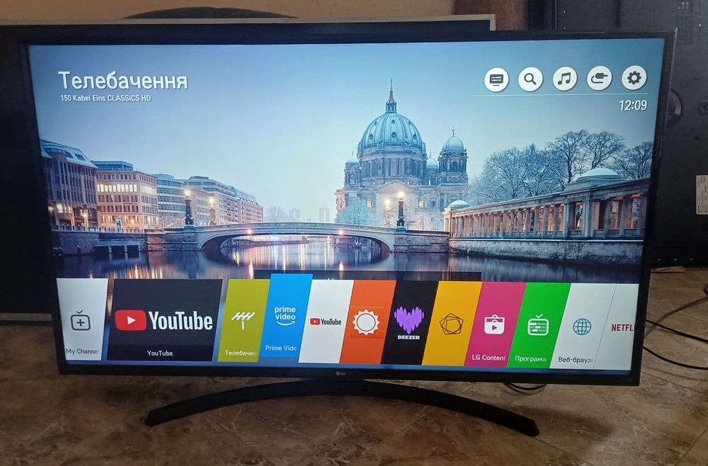 4K UHD 3840x2160 LG 55UK6470 Wi-Fi Web OS 55 дюймів телевізор телевизор бу Smart TV T2