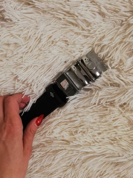 pasek skórzany Audi 135 czarny