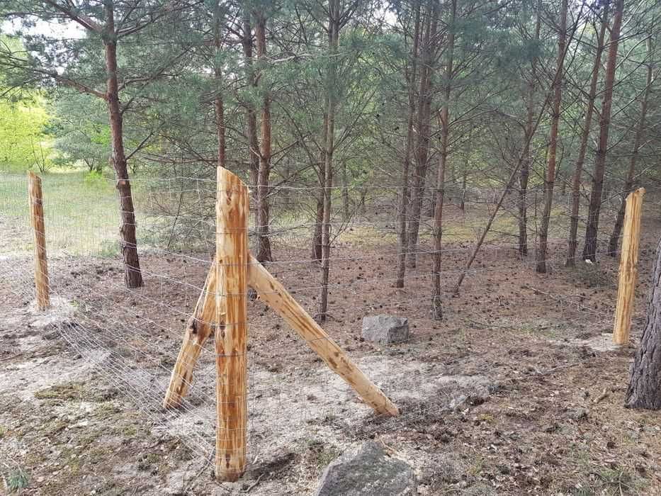 Ogrodzenie budowlane tymczasowe płot z siatki leśnej