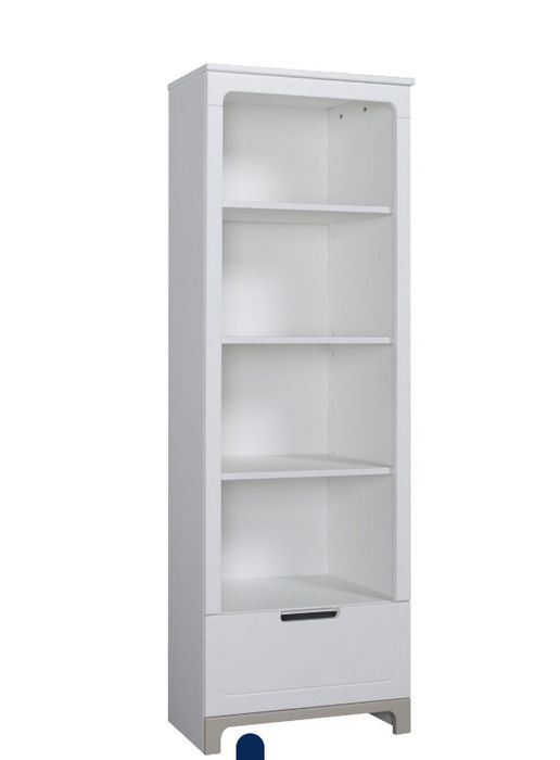 Regał Pinio Mini z szuflada dla dzieci na zabawki kolor biało szary