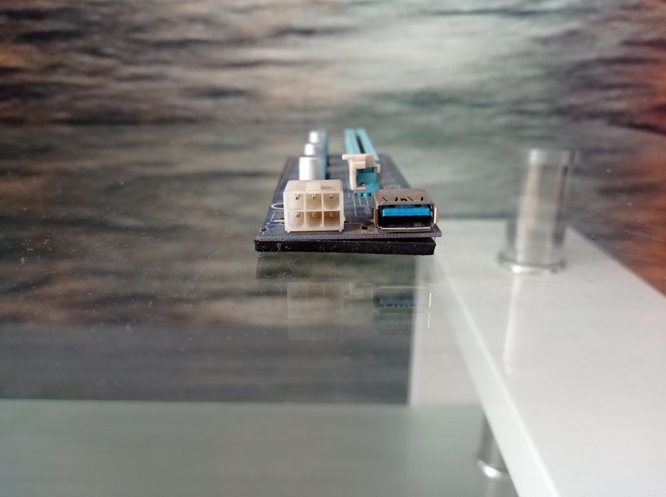 PCI-E 1x → 16x Riser Adapter комплект (з USB-кабелем)