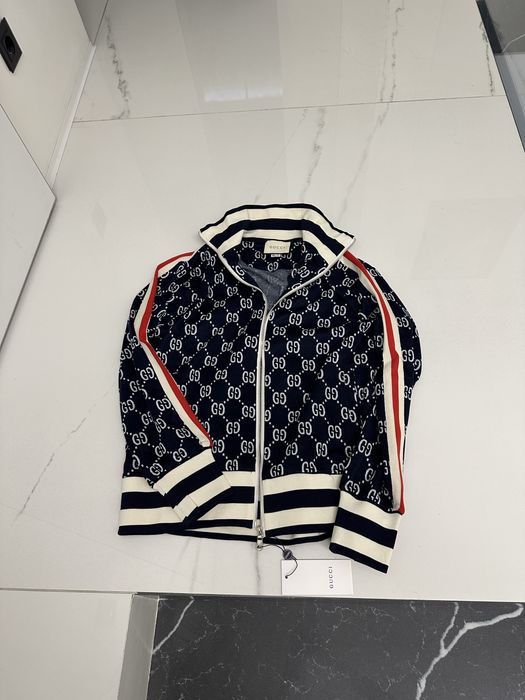 Кофта Gucci.  Костюм Gucci GG Monogram/ Спортивная кофта гуччи синяя