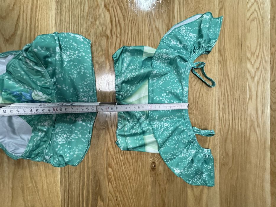 Strój kąpielowy 140 cm dla dziewczynki dwu częściowy zielony