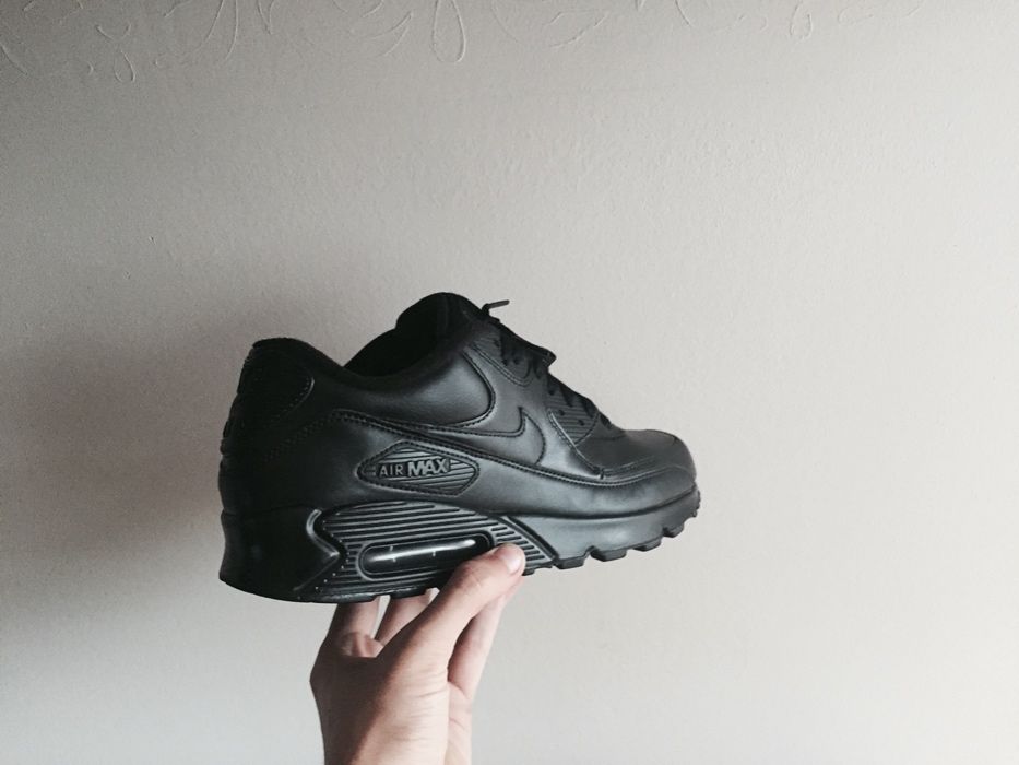 NIKE AIR MAX 90 42 czarne skórzane jak nowe / 100% oryginalne
