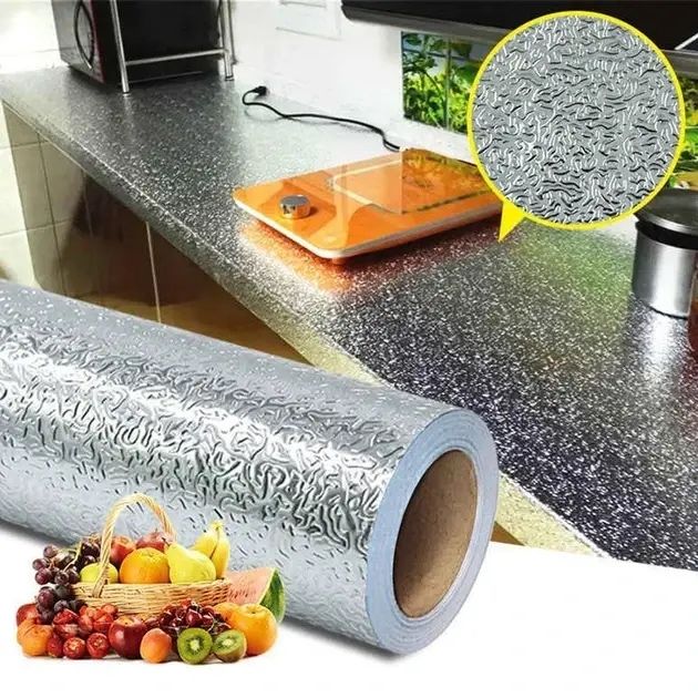 Самоклеящаяся защитная водонепроницаемая Фольга для кухни 60см х 2,3,5
