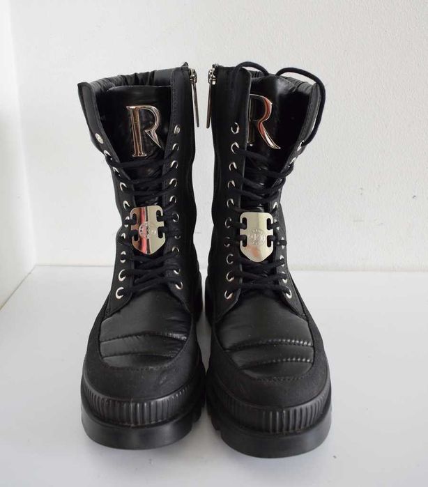 Rage Age Fall Botki czarne buty skórzane 37 kozaki
