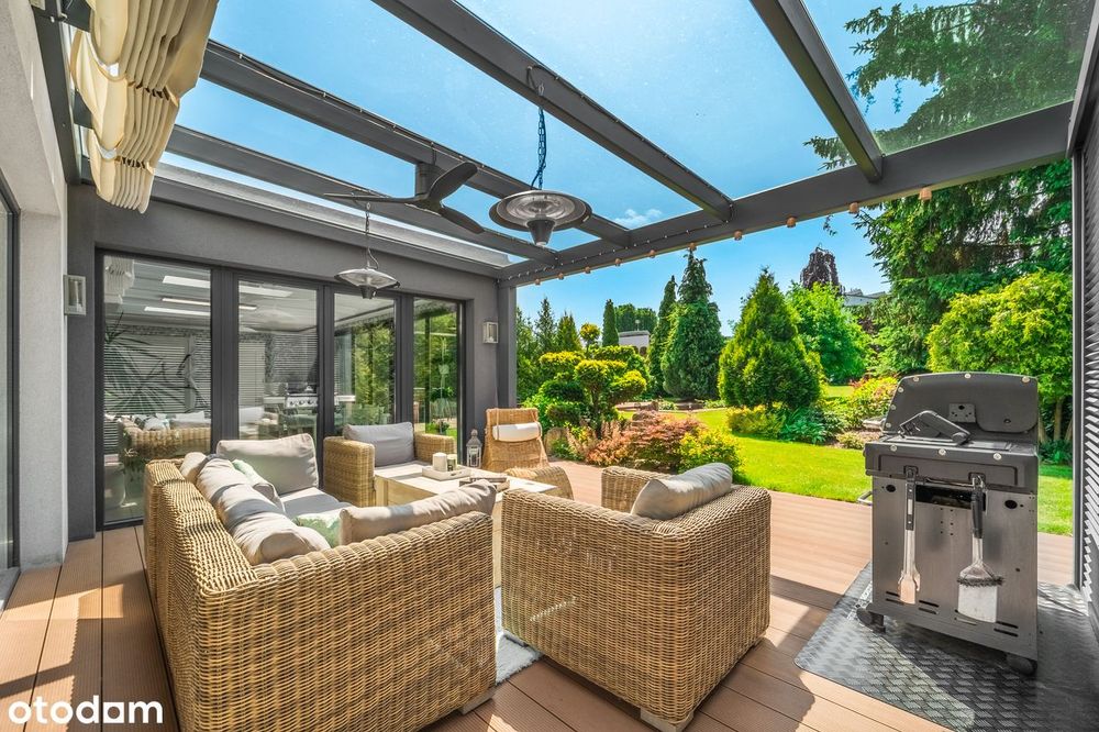 Dom z pięknym ogrodem 1425m2, taras, ogród letni, sauna - Bytków