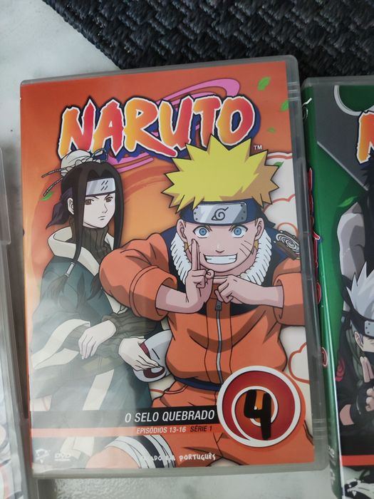 Conjunto dvds episódios naruto ptpt