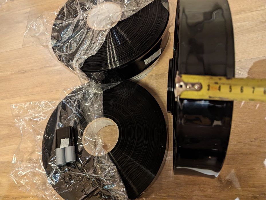 55 мм Термозбіжна плівка, Рукав, Чорна, для акумуляторів. збірок ПВХ