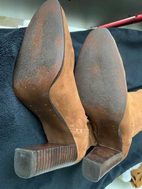 Skórzane hiszpańskie kozaki MASSIMO DUTTI  rozm. 40