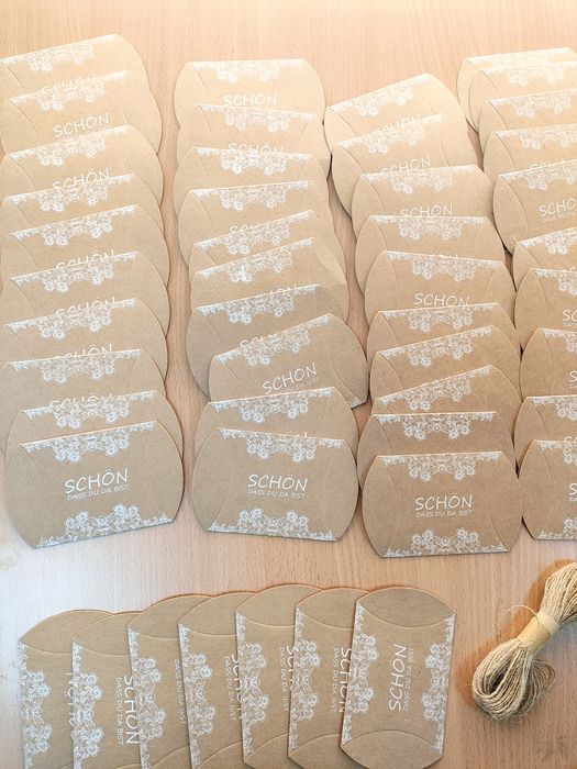 Kartoniki podziękowanie dla gości