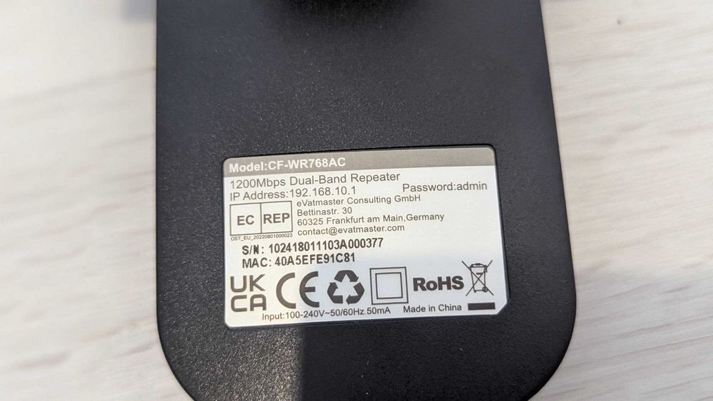 Підсилювач WiFi QLOCOM CF-WR768AC 1200Mbps 2.4/5GHz 4 антени репітер ретранслятор усилитель вай фай WiFi Repeater AC1200