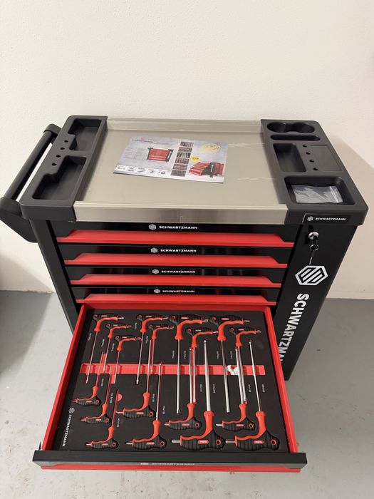 Carrinho de ferramentas 6 gavetas cheias