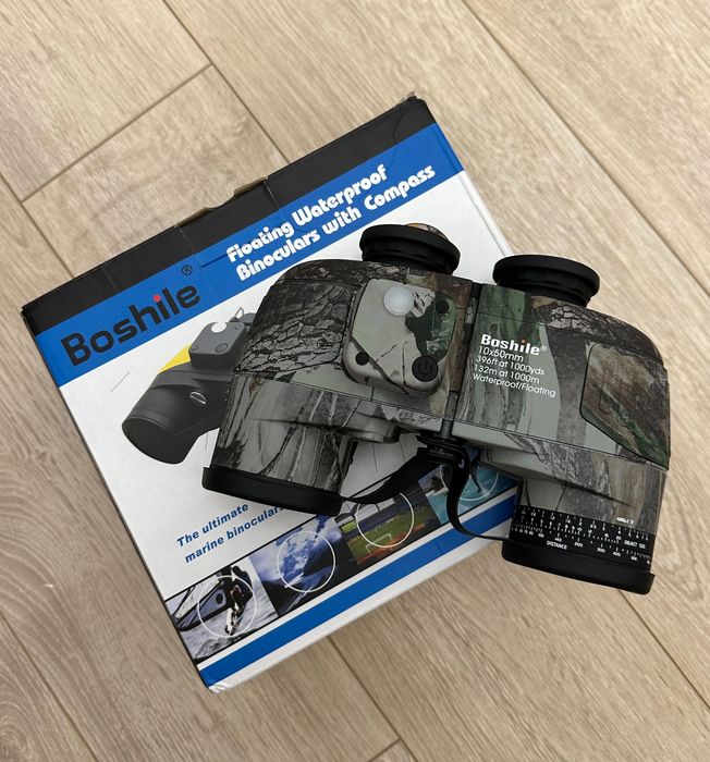 Військовий бінокль з далекомірною сіткою та компасом Boshile 10X50