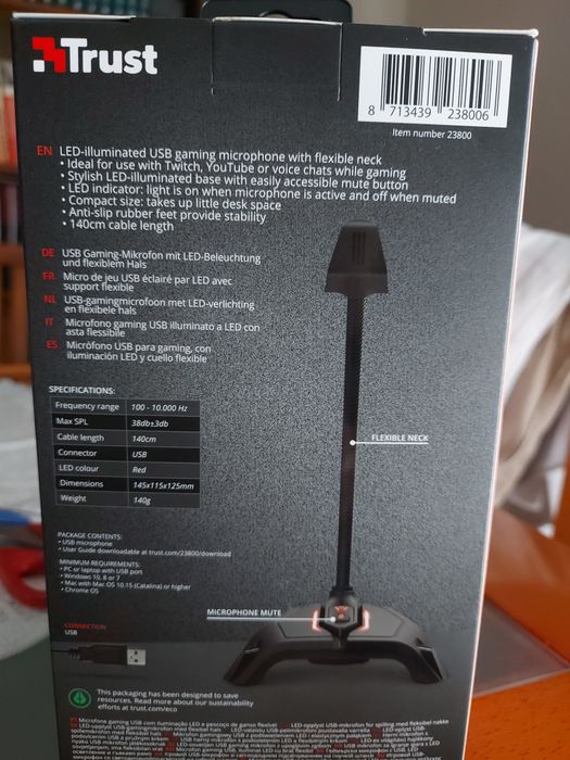 Microfone Trust GTX 215 Zabi