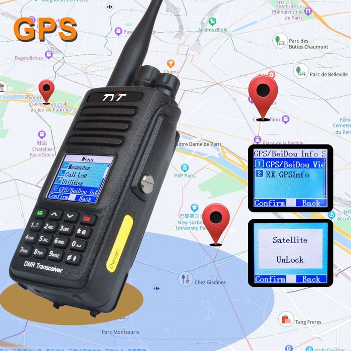 DMR рація TYT MD-UV390 10W Plus GPS IP67 цифрова шифрування AES256