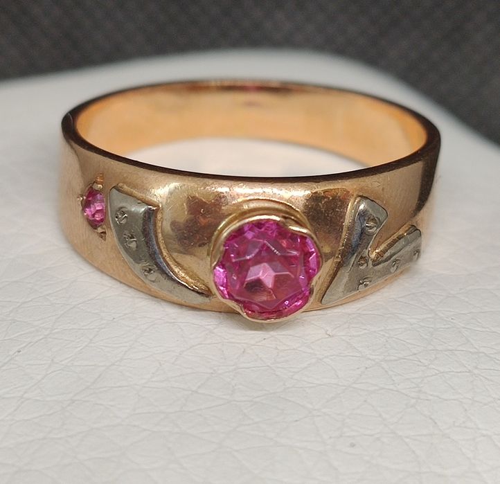 Кольцо золотое советское р18.5, вес 4.53