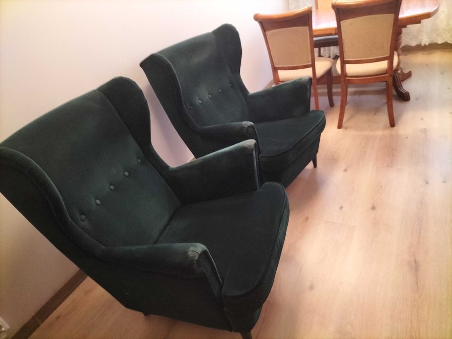 Taniej przed świętami. Stół dębowy + 2 fotele + 4 krzesła(gratis)