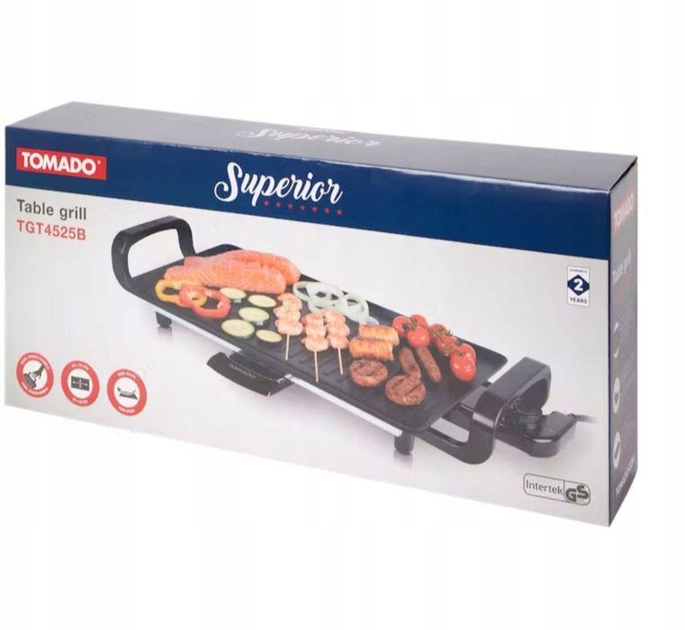 NOWY! Grill elektryczny/Płyta grillowa | 2000W | TERMOSTAT | OCIEKACZ!