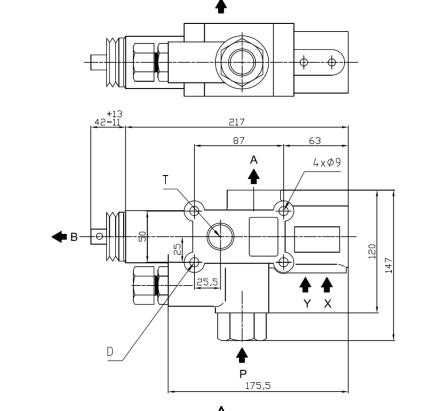 Гидрораспределитель Kazel  140л с пневмоуправлением для самосвала