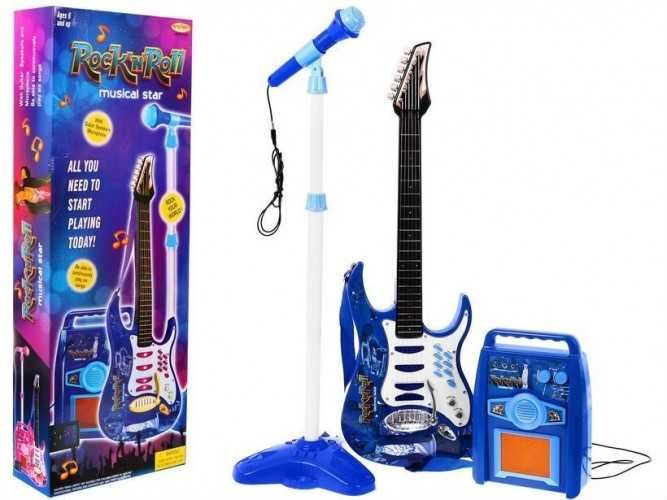 Gitara elektryczna ze wzmacniaczem mikrofon HK-8010D