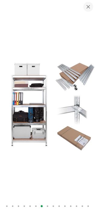 Стеллаж металлический оцинкованный " 1800х700х300 мм, 5 полок