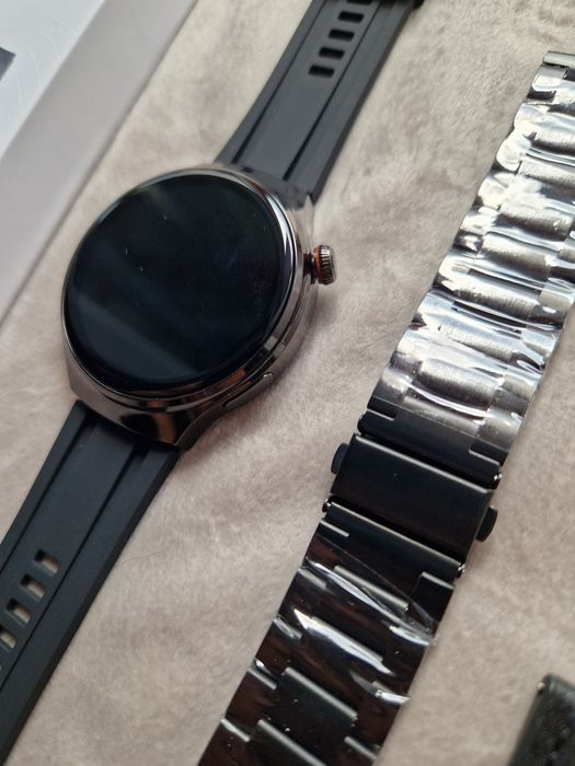 Smartwatch gt4, okrągły zegarek, komplet
