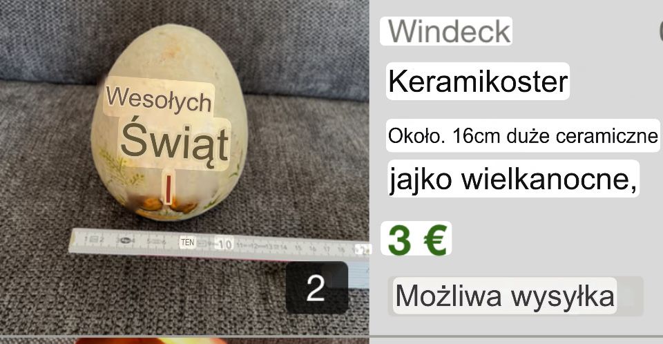 Jajko ceramiczne .